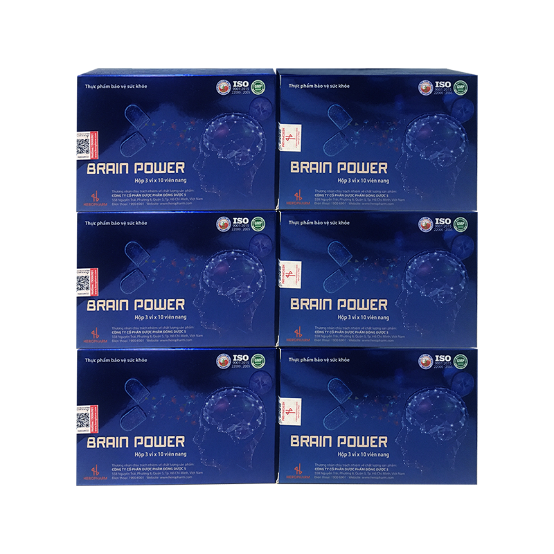 Rec-Đông Dược 5-Bộ 8 hộp TPBVSK Brain Power (30 viên/hộp)-Mua 6 tặng 2
