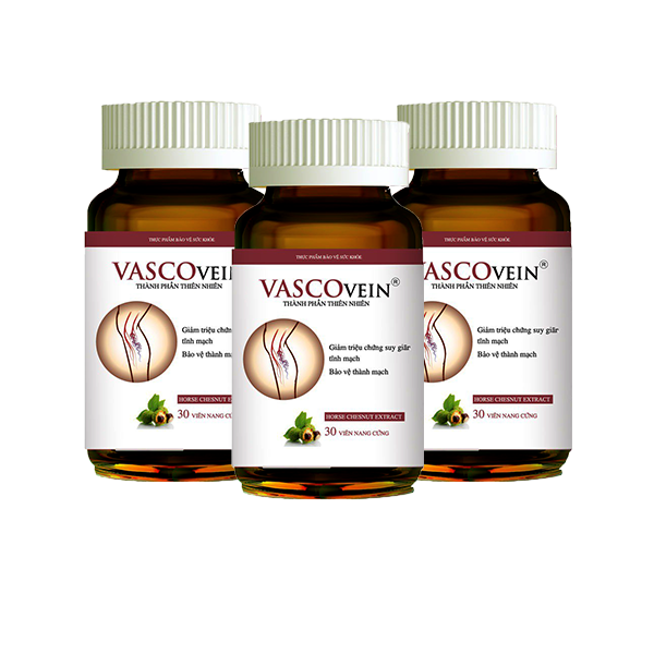 RC_Vascovein_3 hộp viên uống hỗ trợ điều trị suy giãn tĩnh mạch Vascovein (30 viên/hộp) + 1 tuýp thoa Vascovein + 1 hộp TPBVSK Bio Omega (60 viên/hộp)