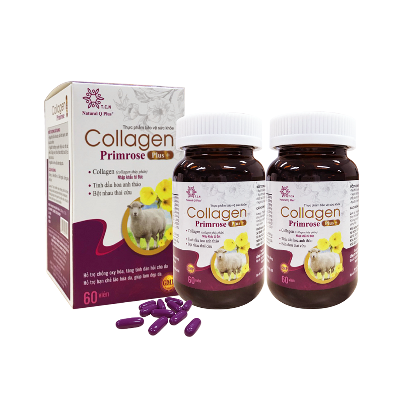 R-Natural Q Plus+ - 2 Hộp Collagen Primrose Plus+ (60 viên/hộp) + 1 Hộp Collagen Primrose Plus+ (60viên/hộp)