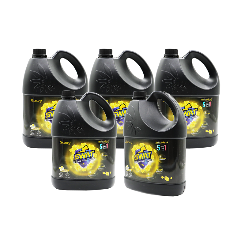 RC_SWAT_ 5can giặt xả Luxury+ 1 túi nước giặt 2kg2+ 2 chai rửa chén 730ml + LĐ