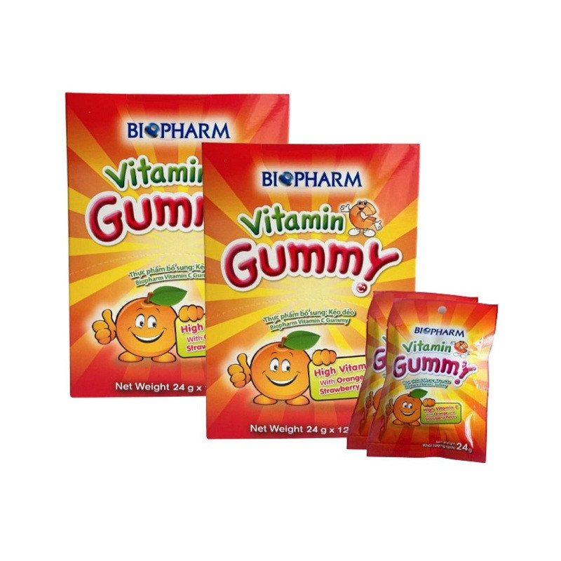 REC_TH_2 Hộp Kẹo dẻo Biopharm Vitamin C Gummy (12 gói/hộp)+ 1 Hộp Kẹo dẻo Biopharm Multivitamin Gummy (12 gói/hộp)
