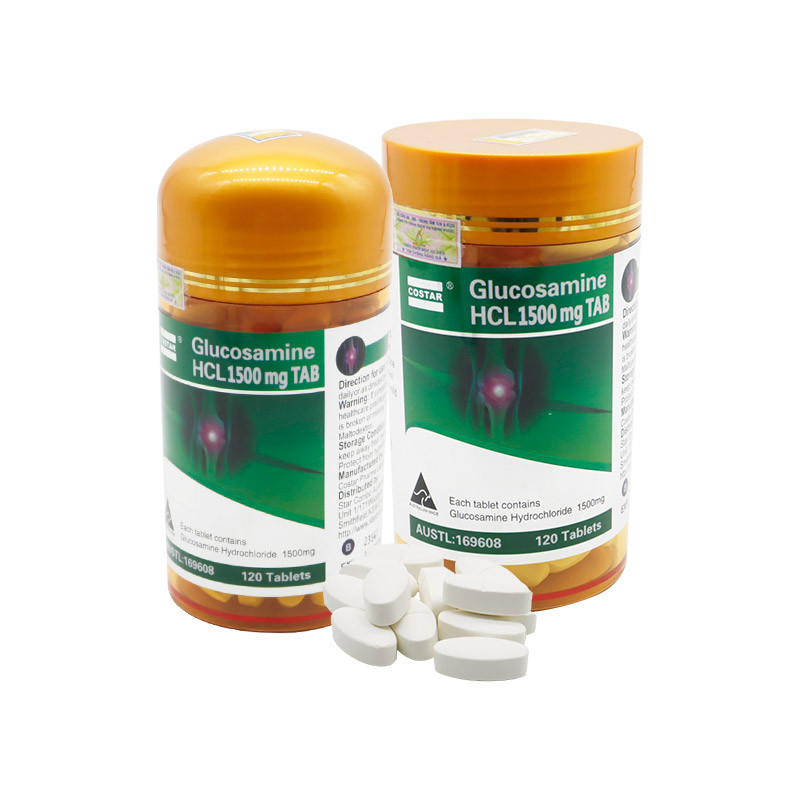 COSTAR - 2 Hộp viên uống bổ khớp COSTAR GLUCOSAMINE - HCL 1500mg (120v/h) - Tặng 1 Hộp Shark Cartilage 750mg 30 viên+1 Hộp OMEGA 3 100viên + 1 Hộp GLUCOSAMINE - HCL 1500mg 30v + 1 TPBVSK viên dầu tỏi Garlic Oil 60v/hộp