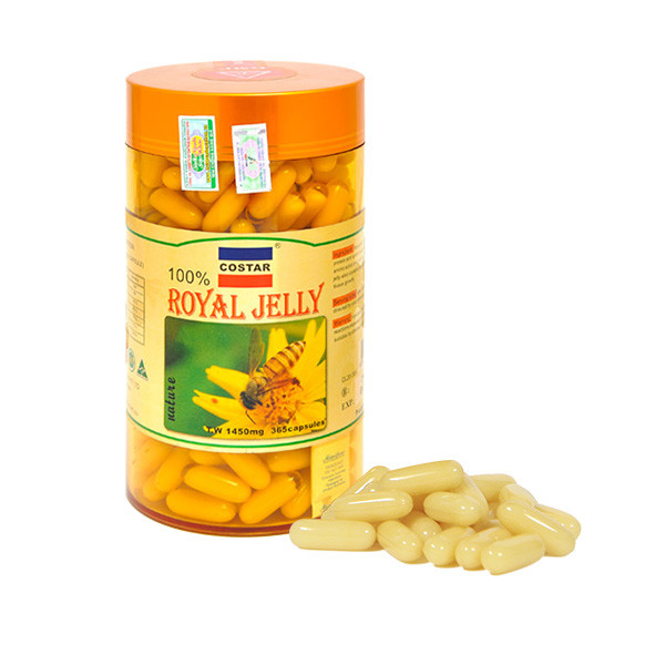 QC_COSTAR_01 hộp Costar Royal Jelly (365 viên) + 1 hộp Costar Royal Jelly (100 viên) + 3 hộp Kem Dưỡng trắng da Costar Sheep Placenta 100gr/hộp