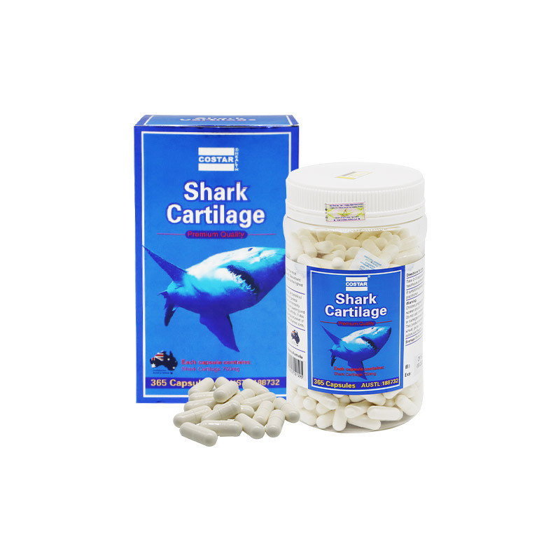 COSTAR - 1 hộp TPBVSK viên uống sụn cá mập Shark Cartilage 365 viên/ hộp - Tặng 1 hộp cùng loại 120 viên/ hộp + 1 hộp TPBVSK dầu cá OMEGA 3 100viên/ hộp + 1 bộ trang sức ( vòng cổ + hoa tai)