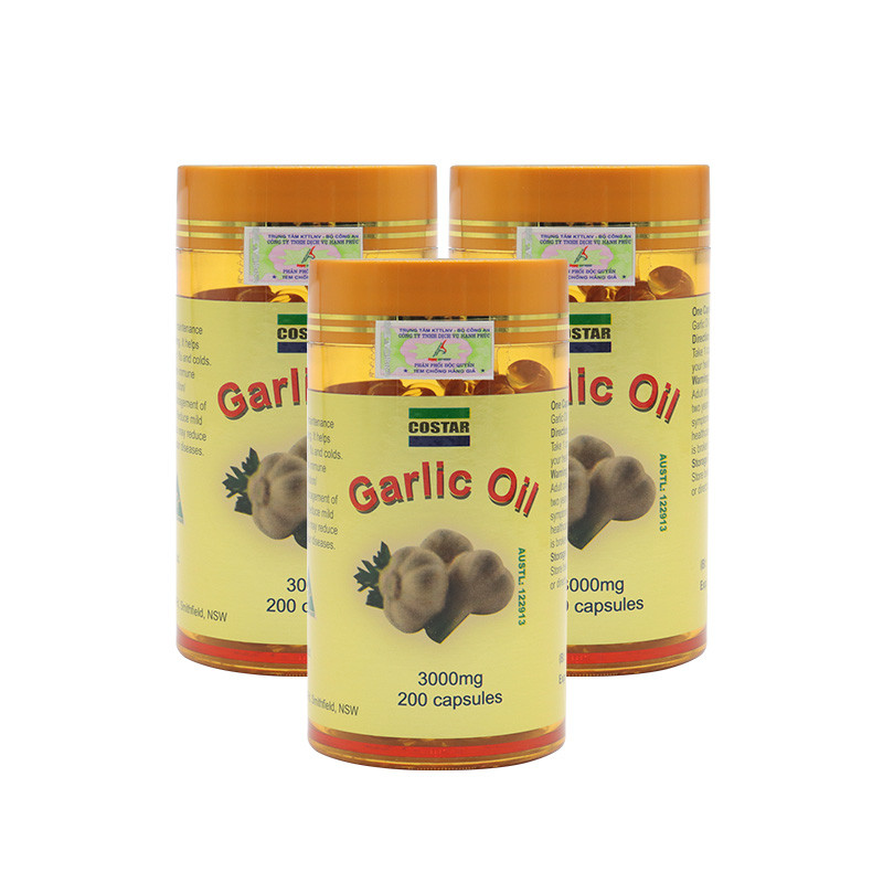 Costar - Combo 3 Hộp TPBVSK Garlic oil 60 viên/hộp - Tặng 1 Hộp  Costar Royal Jelly (100 viên/hộp)