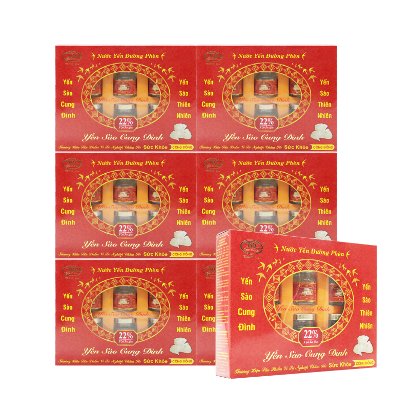 Cung Đình - Combo 7 hộp yến sào đường phèn 22%