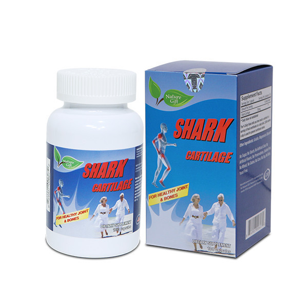 REC - Nature Gift - 3 Hộp TPBVSK Shark Cartilage 750mg (100 viên/hộp) Tặng 1 Hộp trà sâm