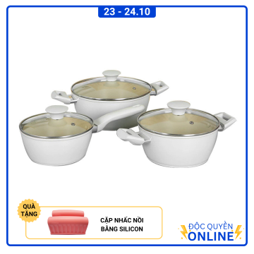 Green Cook - Bộ 3 nồi chống...