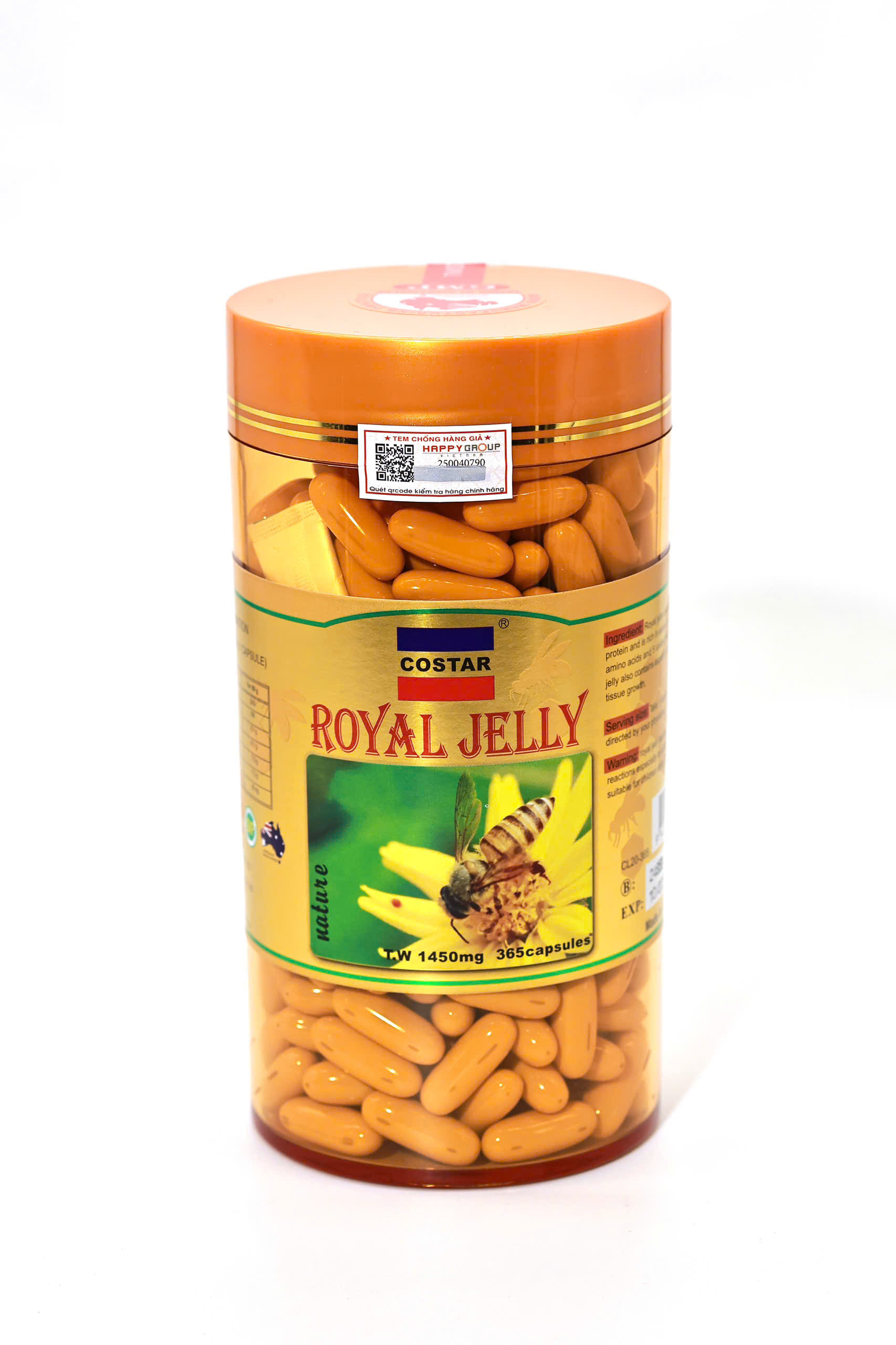 RC_COSTAR_1 hộp Costar Royal Jelly (365 viên) + 1 hộp Costar Royal Jelly (100 viên) + 2 hộp Kem Dưỡng trắng da Costar Sheep Placenta 100gr/hộp