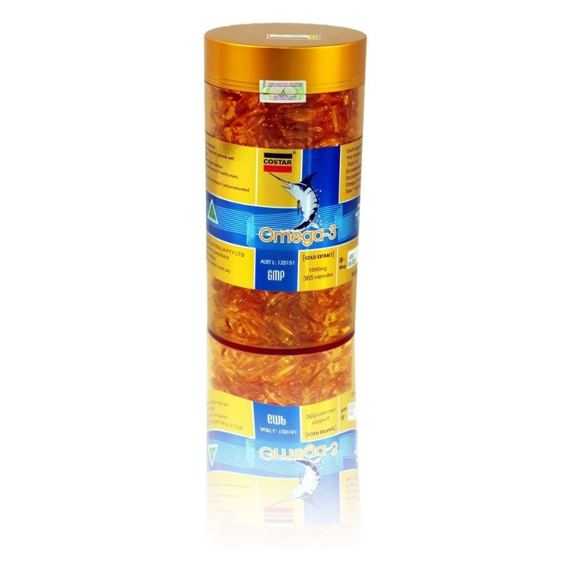 Costar - 1 Hộp TPBVSK OMEGA3 365 viên/hộp + 1 Hộp TPBVSK OMEGA3 100 viên/hộp - Tặng 1 Hộp TPBVSK Shark Cartilage 750mg (120 viên/hộp) + 1 đôi hoa tai ngọc trai (ngẫu nhiên)