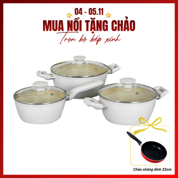 Green Cook - Bộ 3 nồi chống...