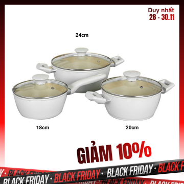 Green Cook - Bộ 3 nồi chống...