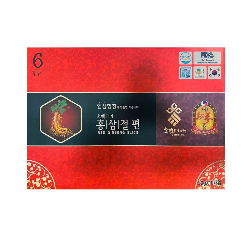 REC_LMK_1 Hộp hồng sâm lát tẩm mật ong Sobaek 200gr/ hộp (20gr x 10 gói)