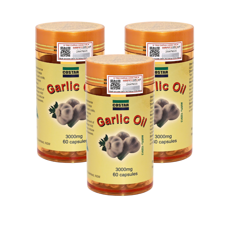 Rc _ Costar - 3 Hộp TPBVSK Garlic oil 60 viên/hộp + 1 Hộp  Costar Royal Jelly (100 viên/hộp)