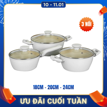 Green Cook - Bộ 3 nồi chống...