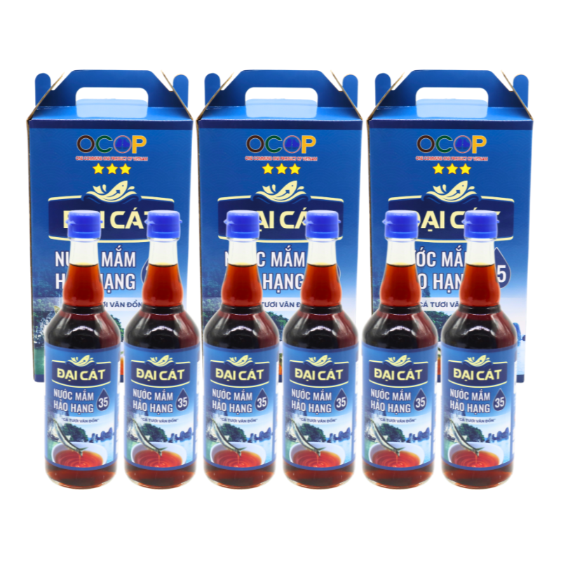 REC - ĐẠI CÁT -  Combo 6 chai nước mắm hảo hạng (500ml/chai) + 2 chai nước mắm hảo hạng (100ml/chai)