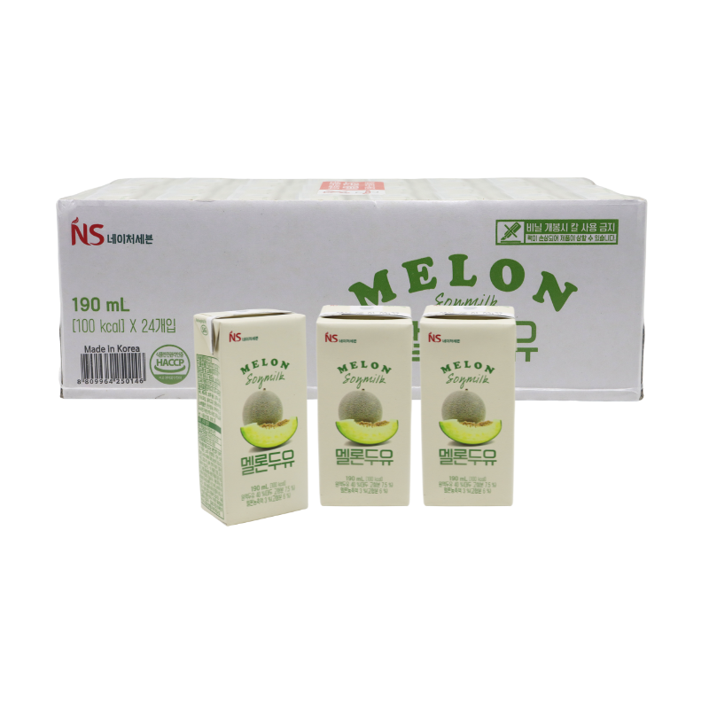 REC – Sante - 1 thùng sữa đậu nành dưa lưới (Melon Soymilk) (190ml/hộp x 24 hộp/thùng) + 1 gói kẹo sâm 200gr