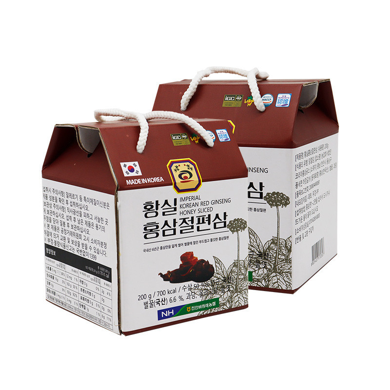 Rec_LMK_2 hộp hồng sâm thái lát tẩm mật ong 200g/ hộp + 1 gói kẹo sâm 200g