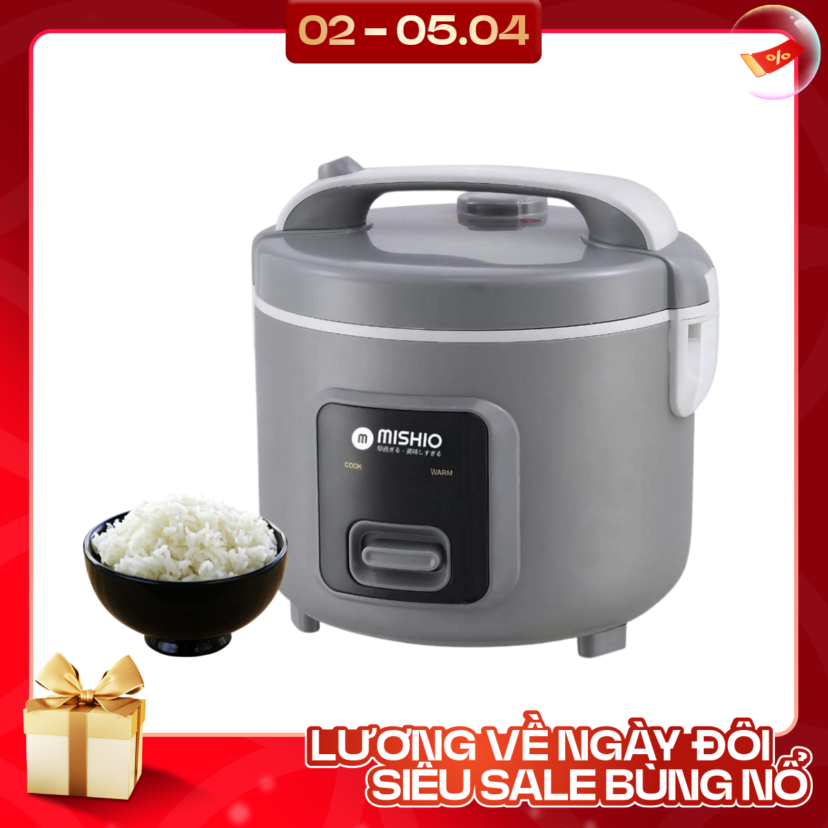 REC_Mishio_Nồi cơm điện 1,5L MK410