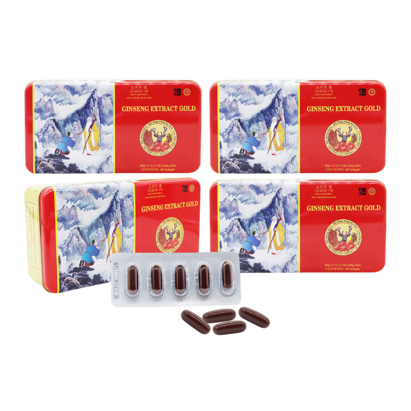 REC_TruongThoPharma_4 hộp TPBVSK Ginseng Extract Gold (60 viên/hộp) + 1 hộp Ginseng Extract Gold (60 viên/hộp)