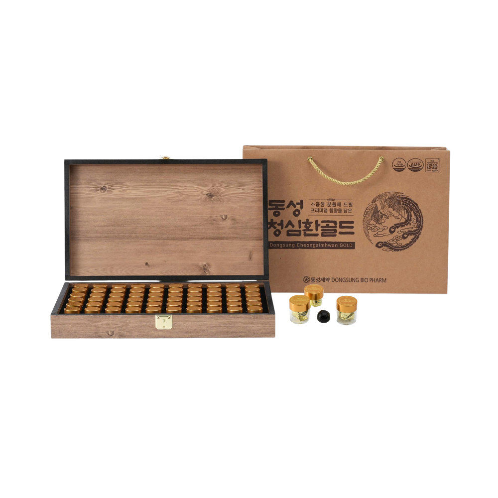 REC_DONGSUNG_Thực phẩm bảo vệ sức khỏe An Cung Trầm Hương Hoàn Dongsung Cheongsimhwan Gold (3.75g x 60 viên/hộp)