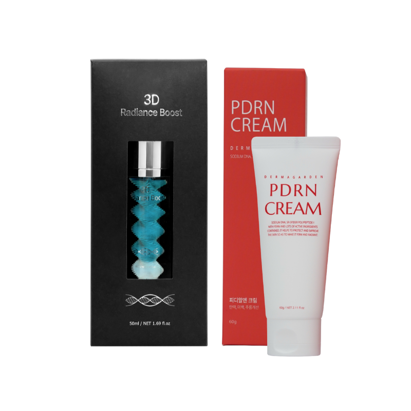 REC_DERMAGARDEN_01 Chai Serum Dưỡng Da (50ml) 3D Radiance Boost + 01 Tuýp Kem Dưỡng Chống Nhăn PDRN Cream