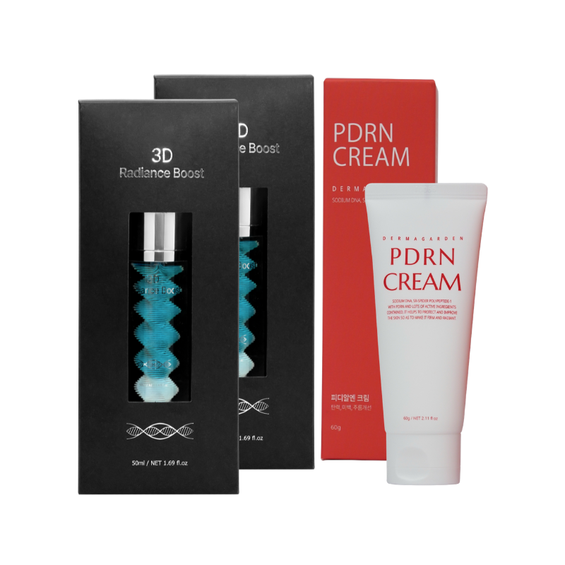REC_DERMAGARDEN_02 Chai Serum Dưỡng Da (50ml) 3D Radiance Boost + 01 Tuýp Kem Dưỡng Chống Nhăn PDRN Cream