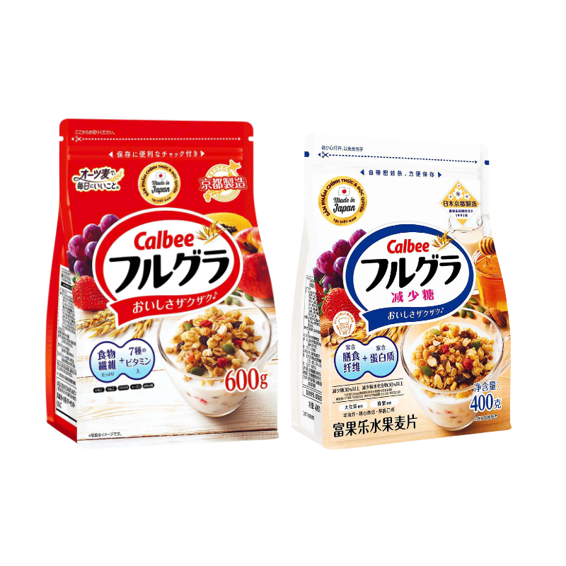 V&V_Combo 1 gói Ngũ cốc trái cây Calbee 600g + 1 gói Ngũ cốc trái cây Calbee 400g + 1 gói Snack khoai tây